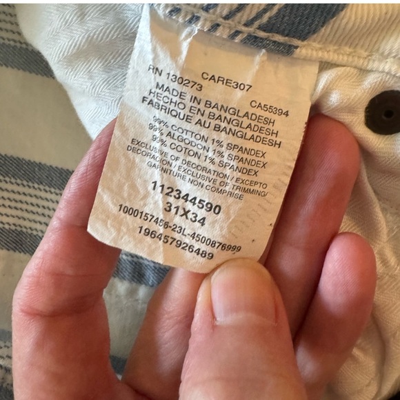 Wrangler Blue and White Striped Hi-Rise Flare Jeans - size 31 - Picture 9 of 12